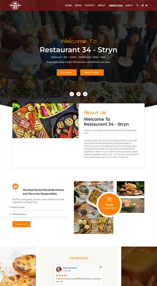 restaurant website-masum tech